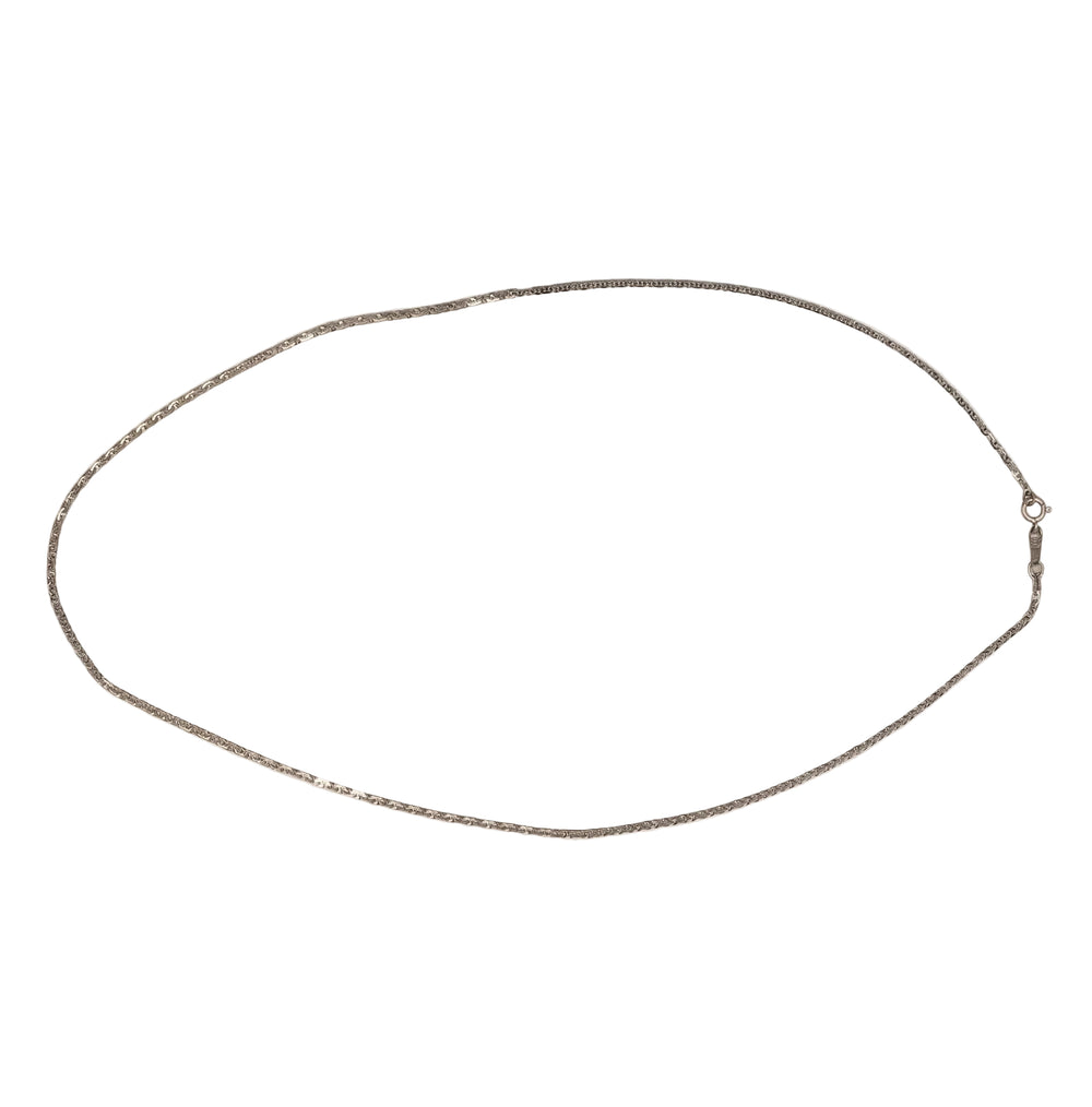 Collier en Or Blanc 18 K Maille Marine