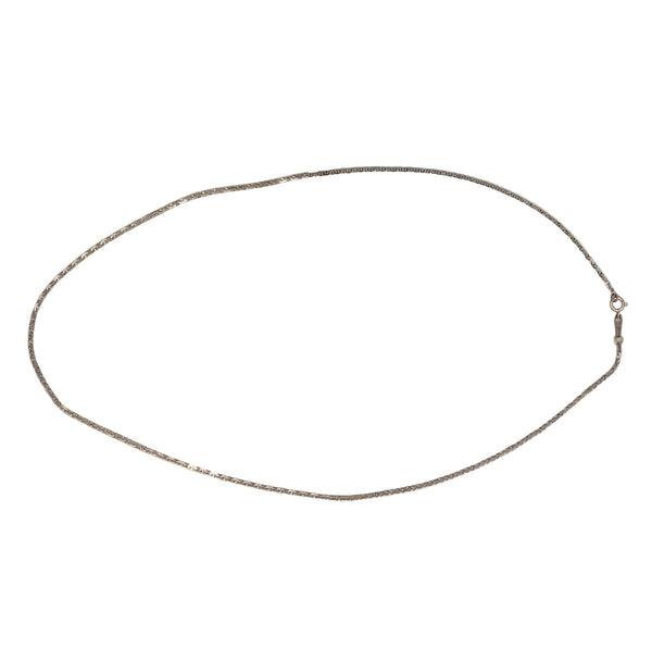 Collier en Or Blanc 18 K Maille Marine