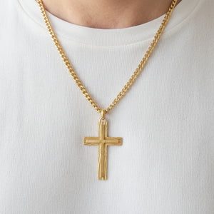 Pendentif Croix en Or Jaune 18k