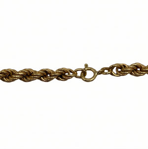 Collier Ras du Cou Maille Corde en Or Jaune 18k