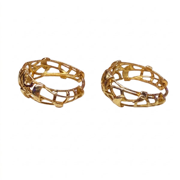 Créoles Demi-Créoles Or Jaune 18 K