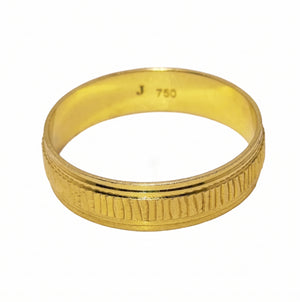Bague en Or 18k motif traits Taille 57
