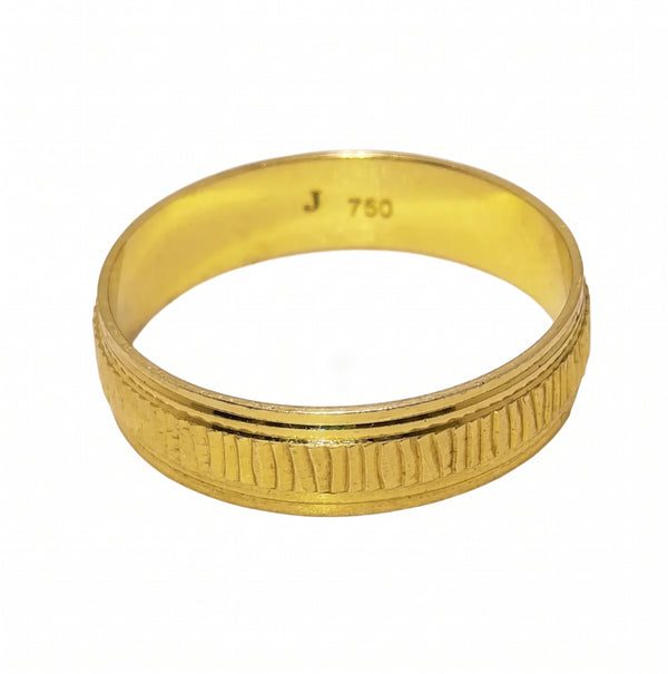 Bague en Or 18k motif traits Taille 57