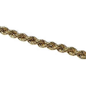 Bracelet chaîne corde en or jaune 18k