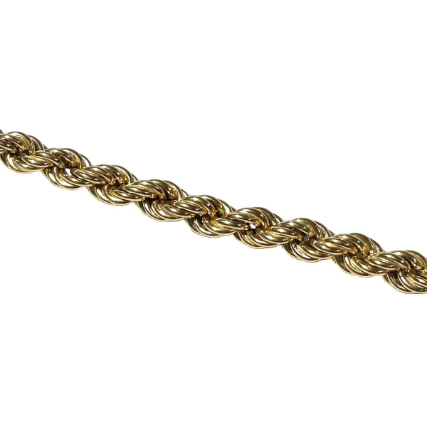 Bracelet chaîne corde en or jaune 18k