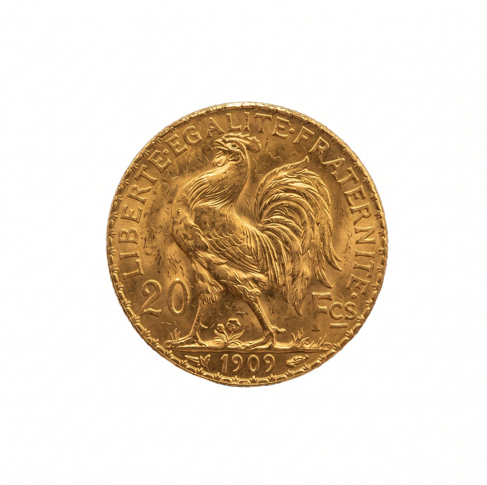 Pièce en or jaune 20 Francs Coq Marianne 22k