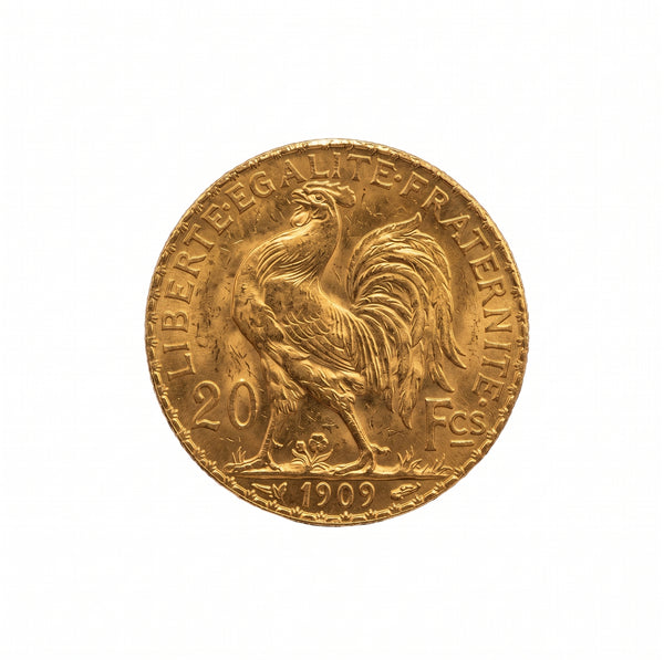 Pièce en or jaune 20 Francs Coq Marianne 22k