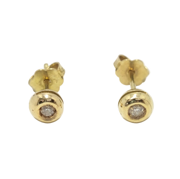 Boucles d'oreilles clou en or jaune 18k