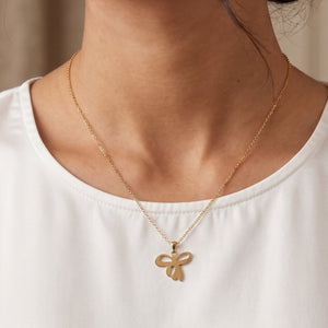 Collier Princesse en Or Jaune 18k avec Pendentif