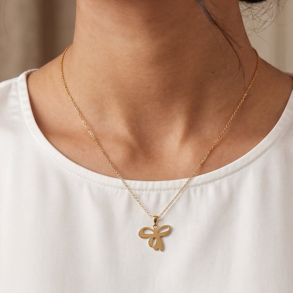 Collier Princesse en Or Jaune 18k avec Pendentif