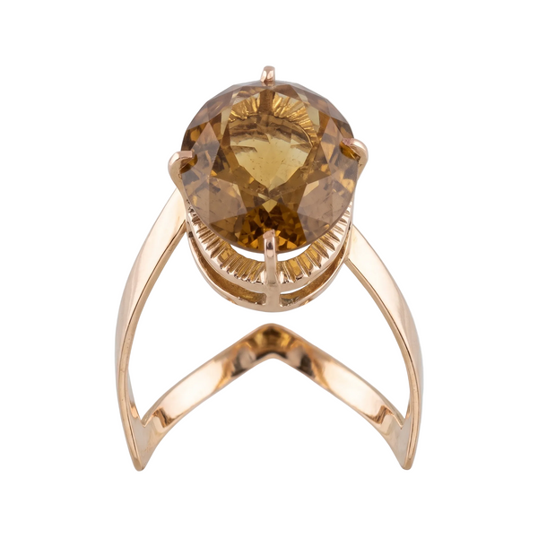 Bague en or jaune 18 carats avec Citrine