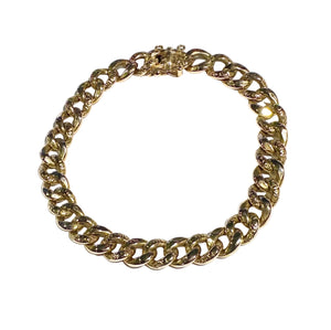 Bracelet Maillon Américain en Or Jaune 18k