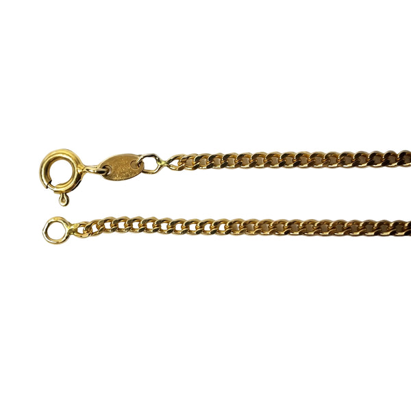 Collier Princesse en Or Jaune 18k Maille Forçat