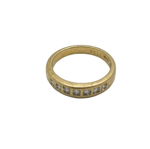 Bague Demi Tour Or Jaune 18K Zirconium - Taille 54