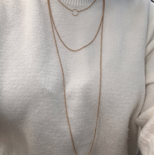 Sautoir en or jaune 18k