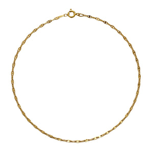 Collier Ras du Cou avec Maille Marine en Or Jaune 18K