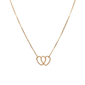 Collier Princesse en Or Jaune avec Mailles Forçat Torsadé 18K