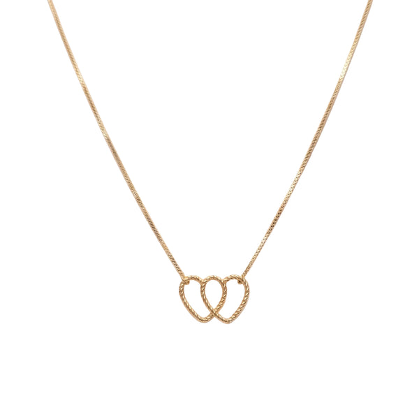 Collier Princesse en Or Jaune avec Mailles Forçat Torsadé 18K