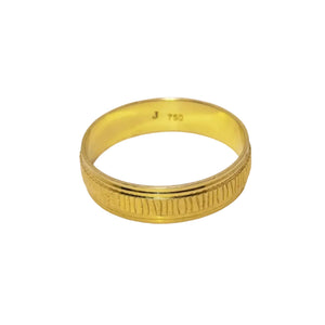 Bague en Or 18k motif traits Taille 57