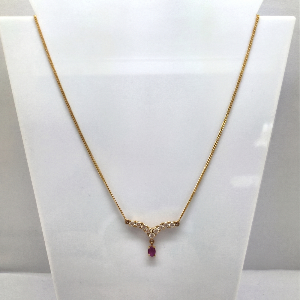 Collier Princesse Or Jaune 750 avec Oxyde de Zirconium