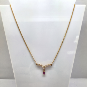 Collier Princesse Or Jaune 750 avec Oxyde de Zirconium
