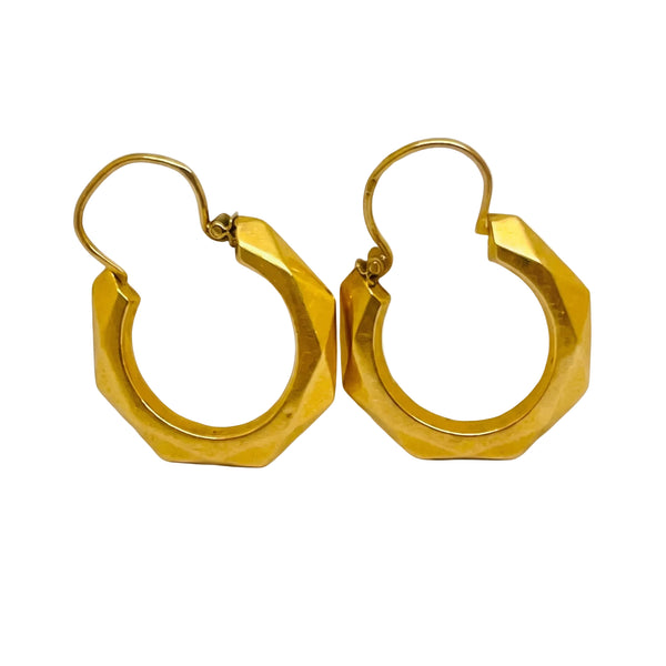 Créoles Demi Créoles en Or Jaune 18k