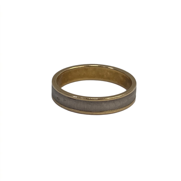 Bagues Alliance Or Jaune et Or Blanc 18k - Taille : 54