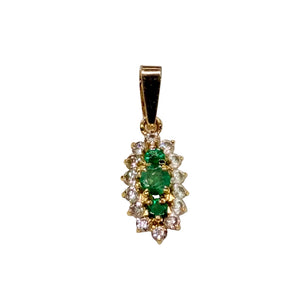 Pendentif en or jaune 18k avec Oxyde de Zirconium