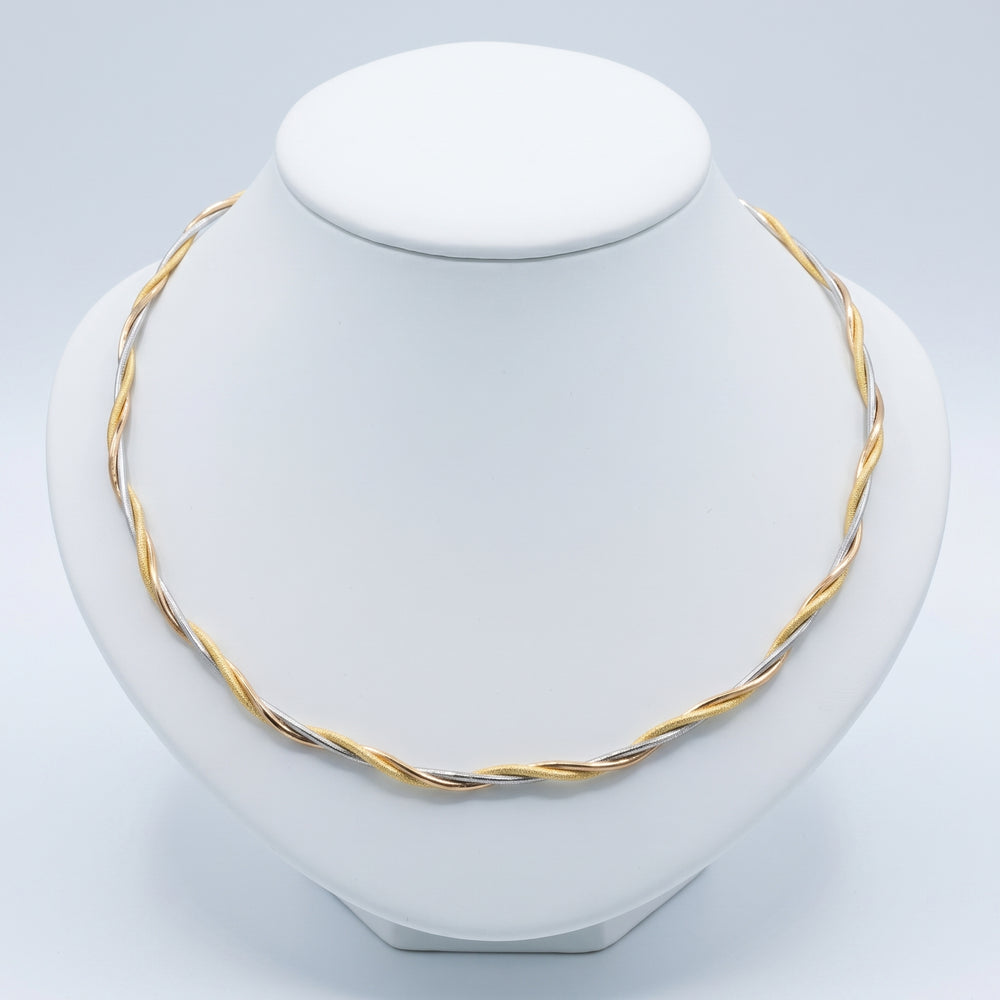 Collier Princesse en Or Jaune & Blanc 18K