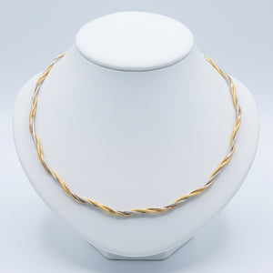Collier Princesse en Or Jaune & Blanc 18K
