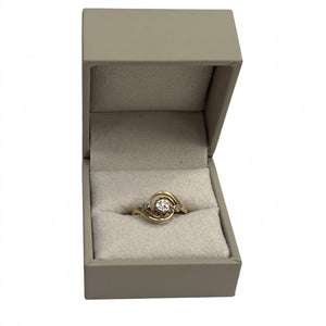 Bague Ancienne en Or Jaune 18k avec Motifs - Taille 50