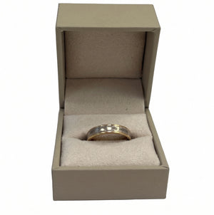 Bagues Alliance Or Jaune et Or Blanc 18k - Taille : 54