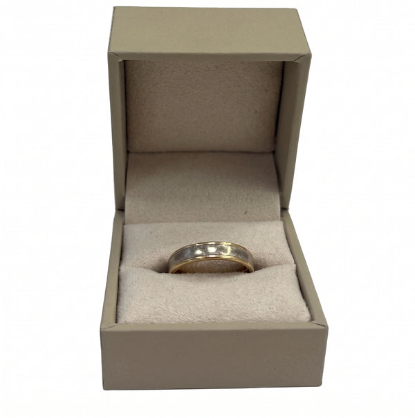 Bagues Alliance Or Jaune et Or Blanc 18k - Taille : 54
