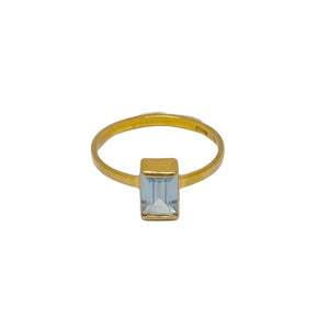 Bague Solitaire en Or Jaune 18 Carats - Taille 56