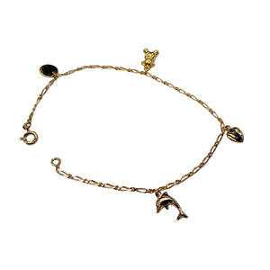 Bracelet Breloque Or Jaune 18K