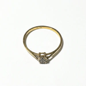 Bague Empierrée en Or Jaune avec Diamants 18K Taille : 54