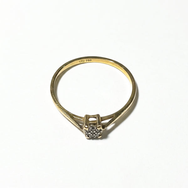 Bague Empierrée en Or Jaune avec Diamants 18K Taille : 54