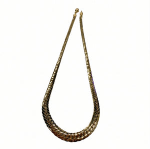 Collier Ras du Cou Maille Anglaise Or Jaune 18 Carats