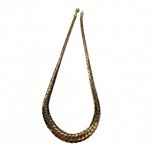 Collier Ras du Cou Maille Anglaise Or Jaune 18 Carats