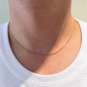 Collier Ras du Cou Forçat en Or Jaune 18k