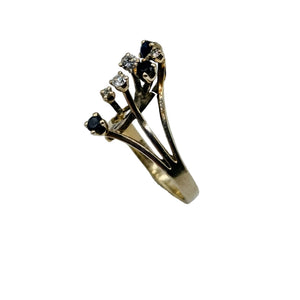 Bague Ancienne en Or Blanc 18k avec Diamants - Taille  60