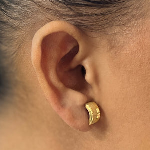 Boucles d'Oreilles Clou en Or Jaune 18K