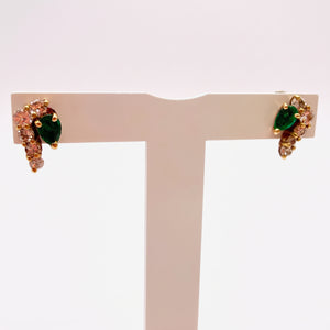 Boucles d'Oreilles en Or Jaune avec Oxyde de Zirconium 18K