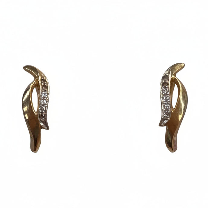 Boucles d'oreilles en Or Jaune 14k
