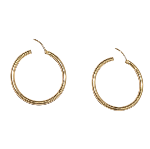 Créoles Demi Créoles en Or Jaune 18k