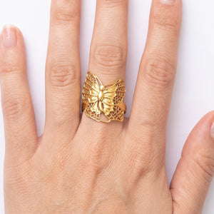 Bague Libellule Or Jaune 18K