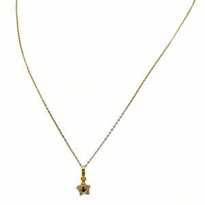 Collier Princesse Or Jaune 22 Carats avec Rubis et Zirconium