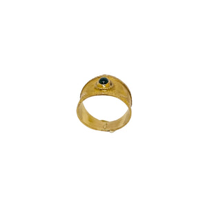 Bague Jonc Or Jaune 18K Onyx - Taille 60