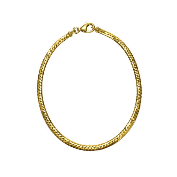 Bracelet Maillon Anglais en Or Jaune 18k