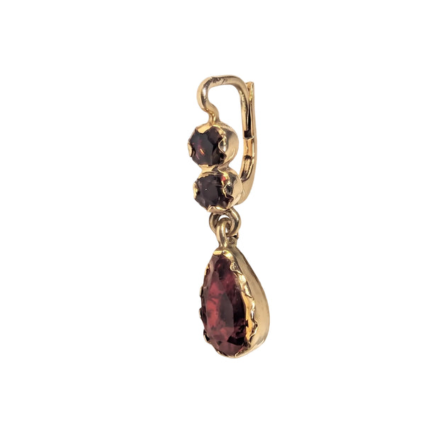 Boucles Dormeuses en Or Jaune 18 Carats avec Zirconiums